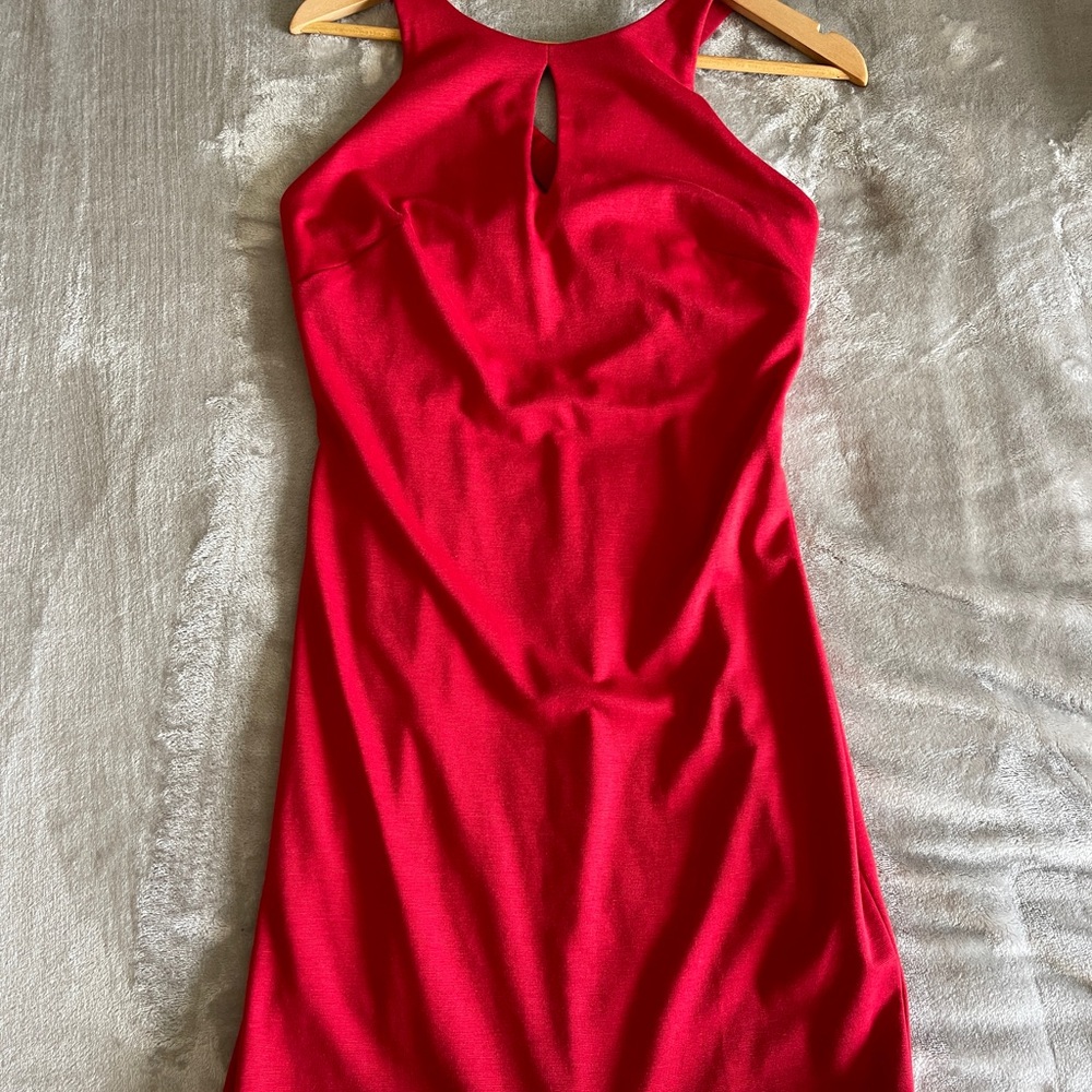 JustFab Red Halter Bodycon Dress